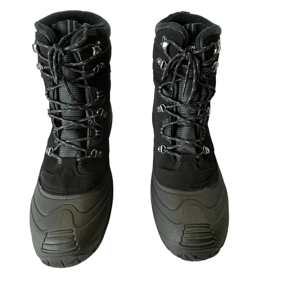 London Fog Breckenridge Boots Black Waterproof Insulated Lace Up Snow Men‎ 13